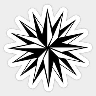 Sixteen pointed star, wind rose without cardinal points Sticker